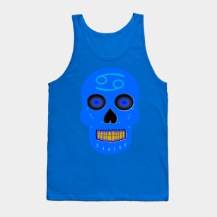 Star Sign Skull Cancer Tank Top